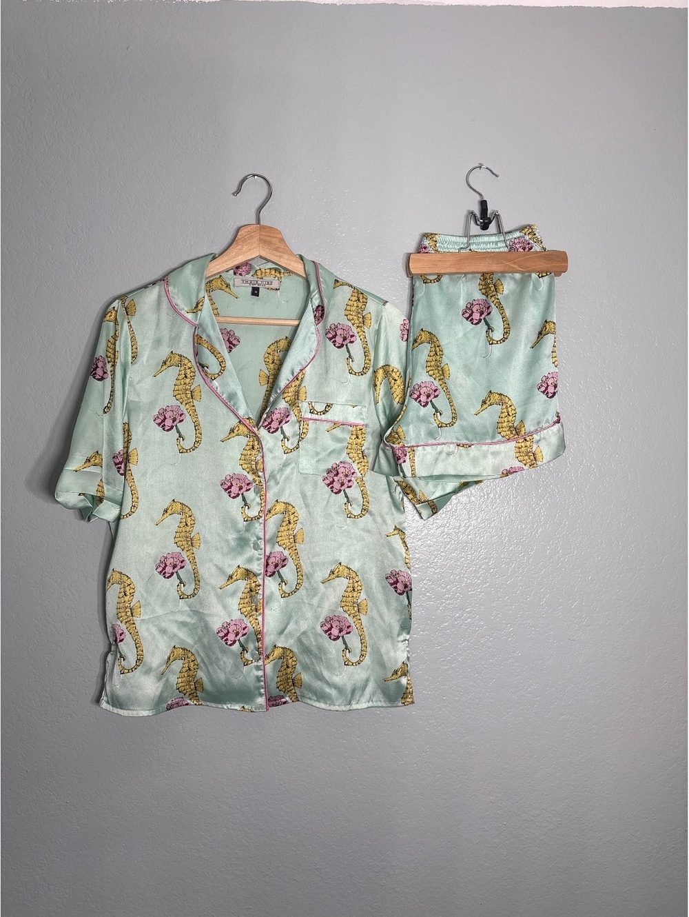 The Nibs satin glam lounge pajama set small